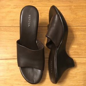 Merona Brown Wedge Slip Ons Size 7 1/2